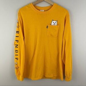 RIP N DIP - Long Sleeve Lord Nermal Shirt (Yellow)